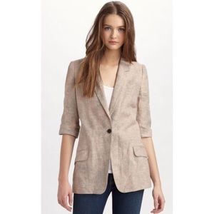 Elizabeth & James Nude Linen James Jacket 4